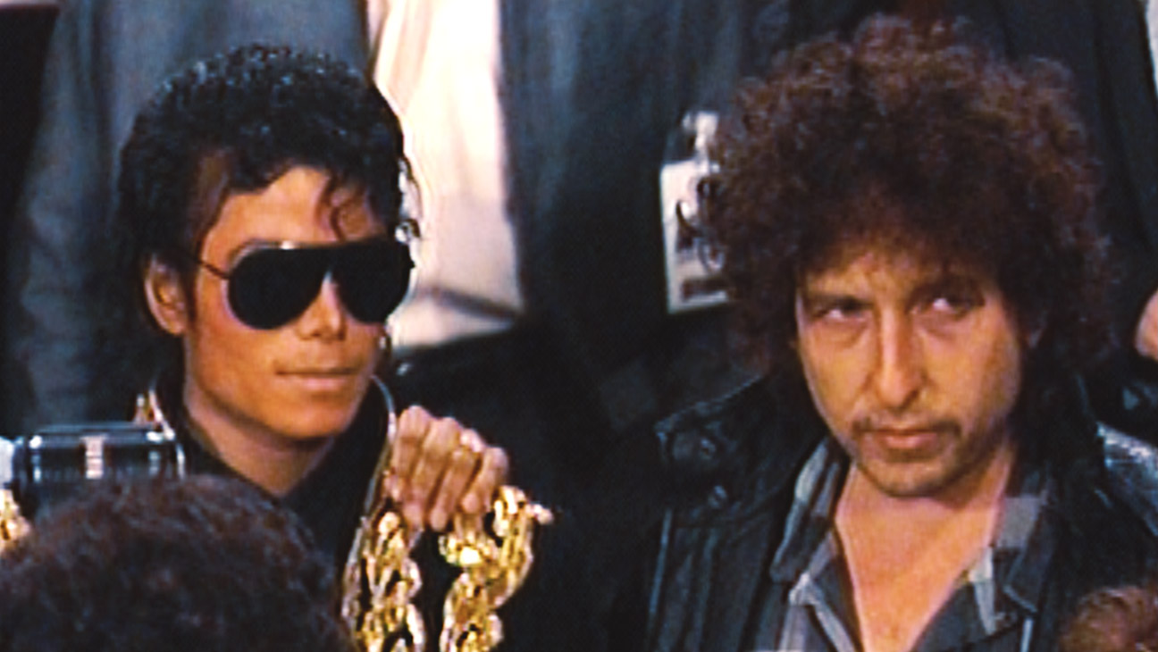 Michael Jackson and Bob Dylan on The Greatest Night in Pop.